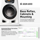 ADAM Audio A4V Powered Two-Way Studio Monitor White, Pair