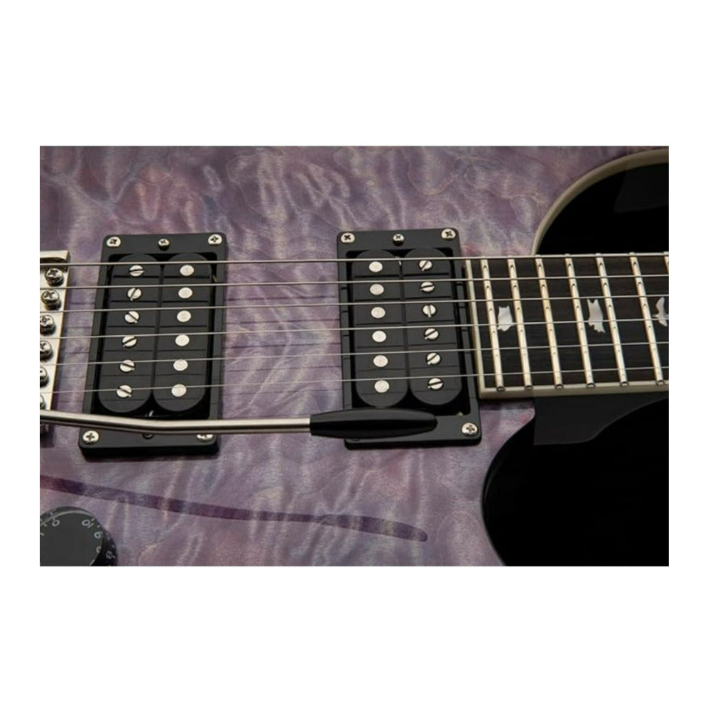 PRS SE Custom 24 Quilt Top 6 String Right Handed Violet Electric Guitar