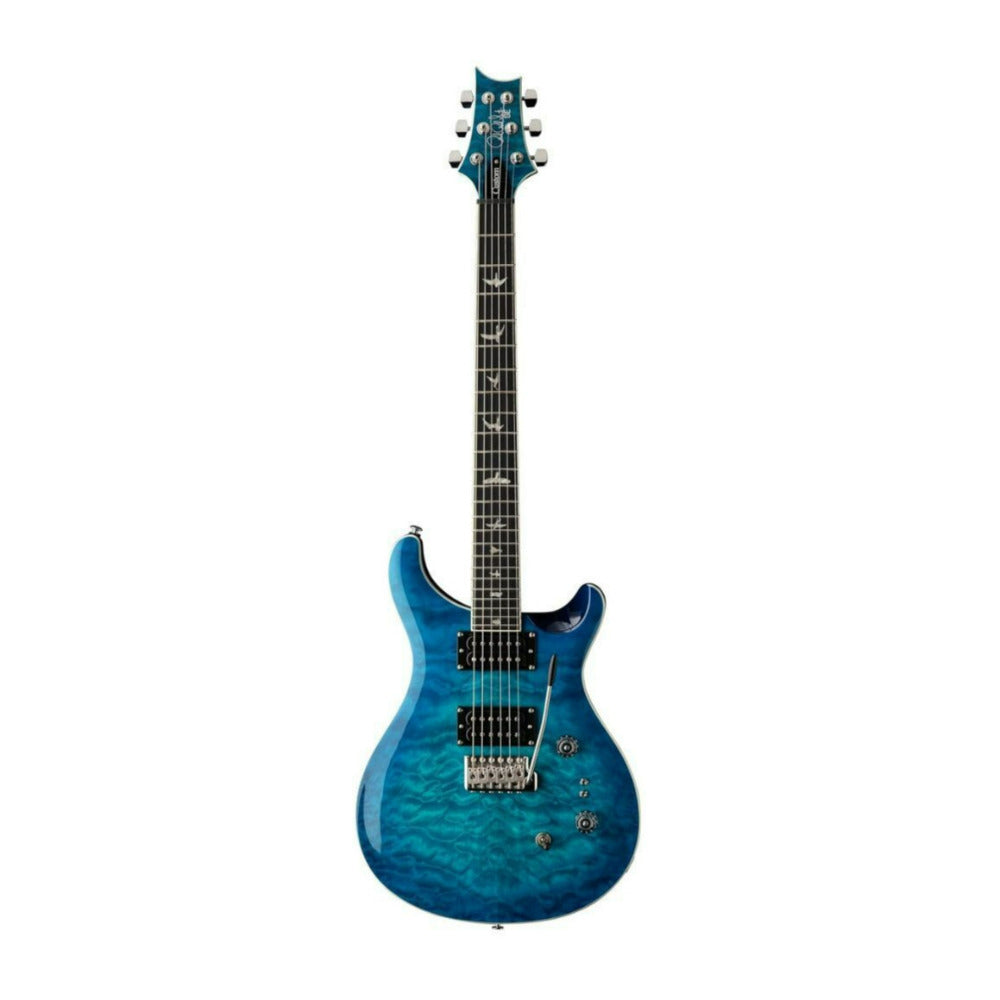 PRS SE 24 8 Custom Quilt Top 6 String Right Handed Lake Blue Electric Guitar