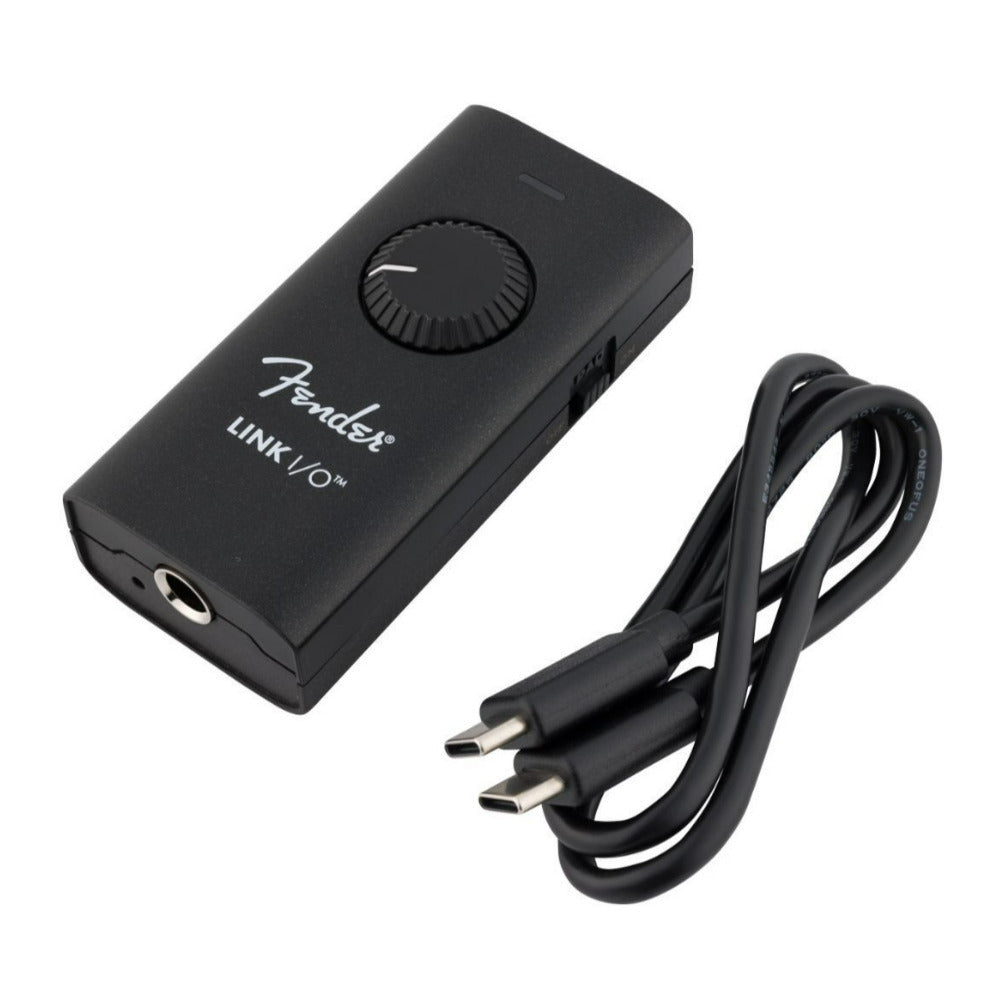 Fender Link I O Black Audio Interface with Input Meter and Mix Control