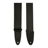 PRS 2 Inch Black Nylon Seatbelt Strap with Leather Ends