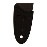 PRS 2 Inch Black Nylon Seatbelt Strap with Leather Ends