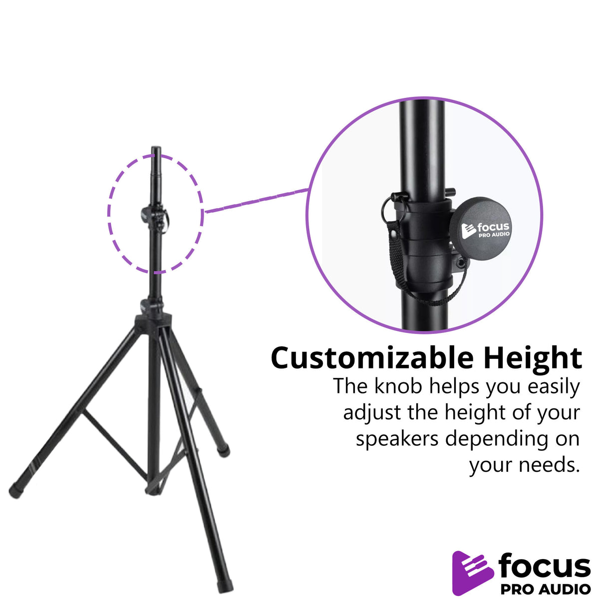 Focus Pro Audio All-Aluminum Speaker Stand Pack