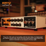 Orange Gain Baby 100 Guitar White Amplifier Head and Amps PPC112 Cabinet Bundle