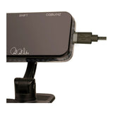 PRS USB Rechargeable Clip On Black Headstock Tuner with No Slip Rubber Clip