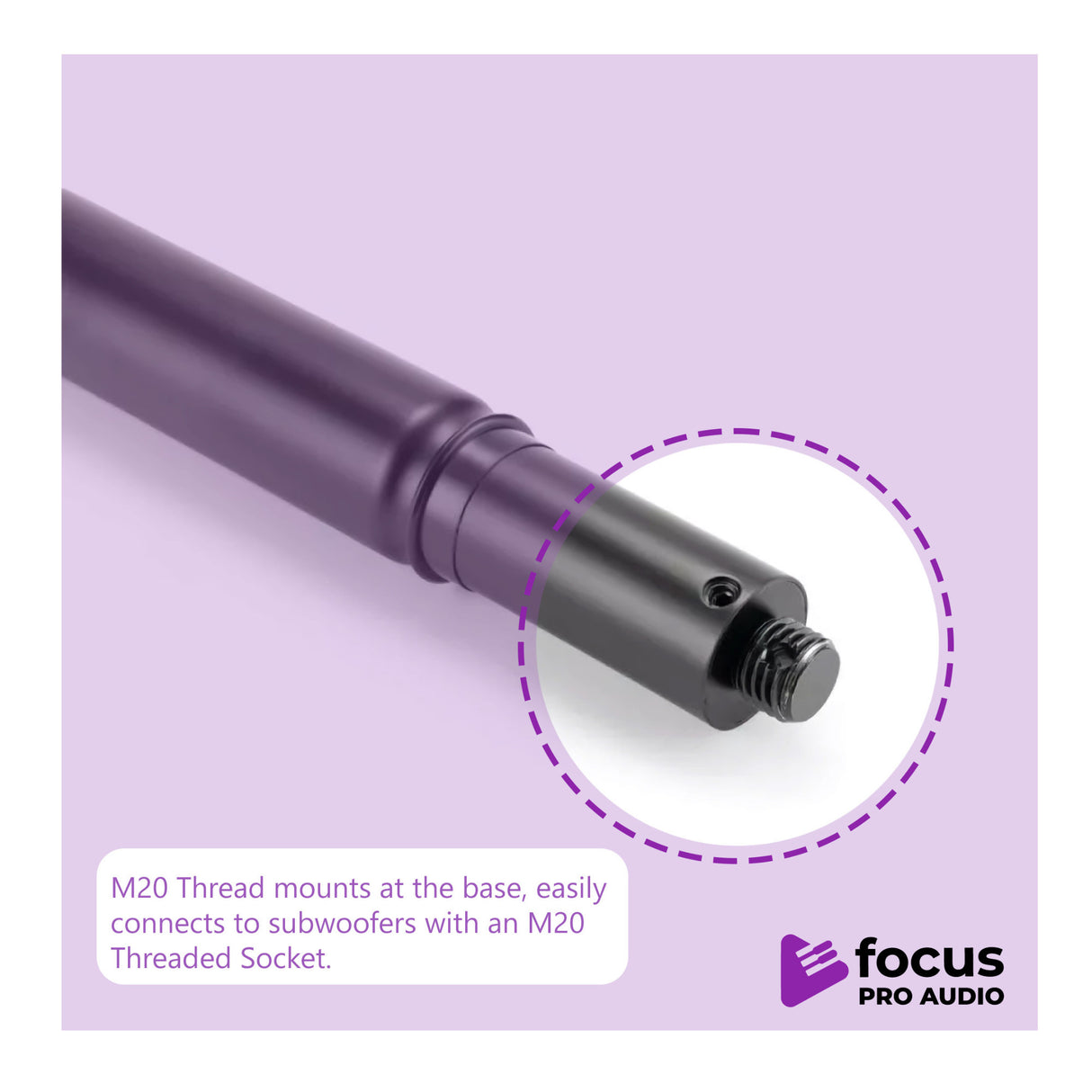 Focus Pro Audio Subwoofer Pole with M20 Thread