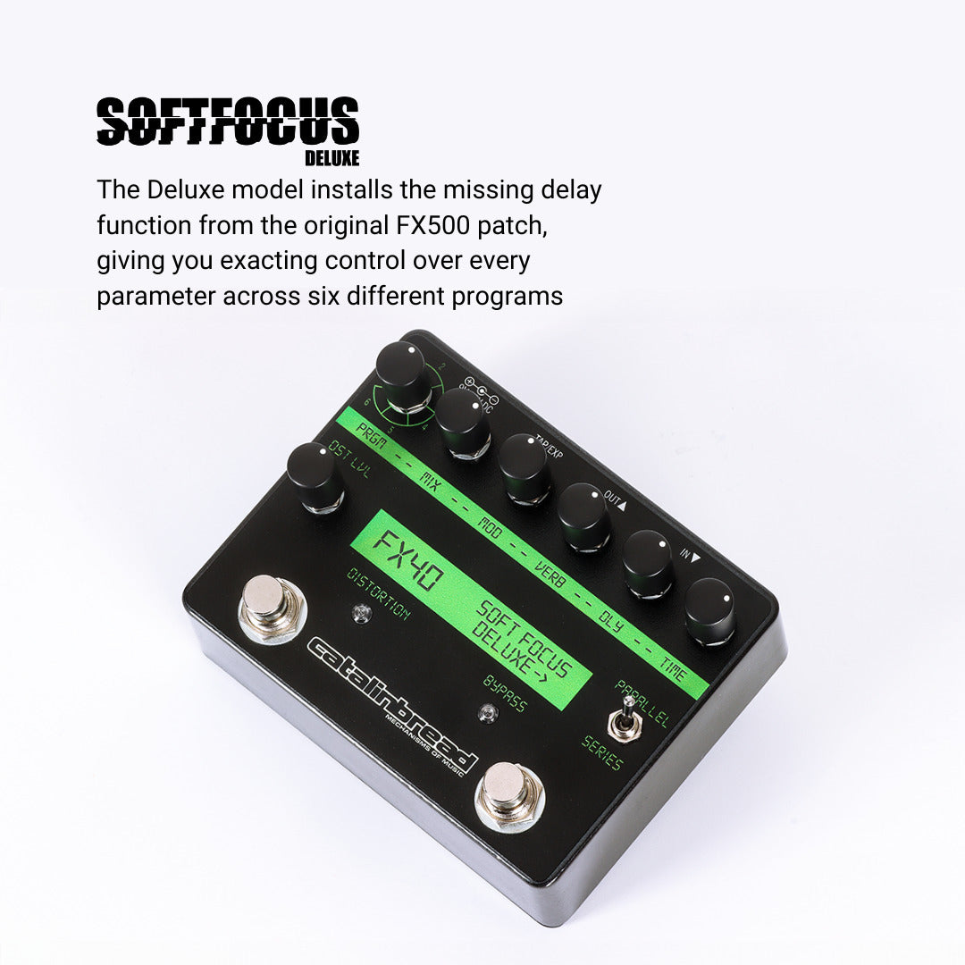 Catalinbread Soft Focus Deluxe Multi Effects Reverb Guitar Black Pedal Bundle