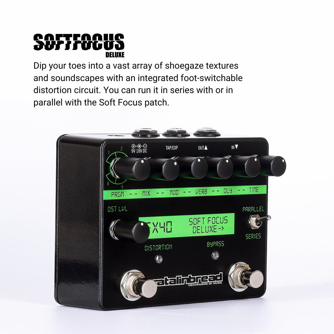 Catalinbread Soft Focus Deluxe Multi Effects Reverb Guitar Black Pedal Bundle