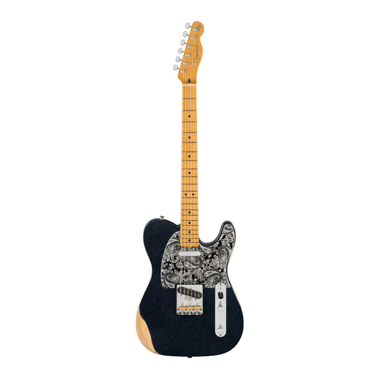 Fender Brad Paisley Road Worn Black Sparkle Telecaster 6 String Guitar