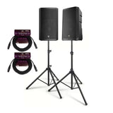 Electro Voice ELX200 15P 1200W Black 2 Pack 2 Way Powered Loudspeaker Bundle