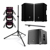 Electro Voice ZLX 8P G2 8 Inch Black 2 Pack Powered Loudspeaker Bundle