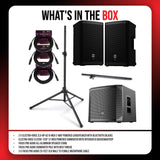 Electro Voice ZLX 8P G2 8 Inch Black 2 Pack Powered Loudspeaker Bundle