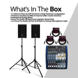Electro Voice ZLX 8P G2 8 Inch 2 Way Powered Black 2 Pack Loudspeaker Bundle