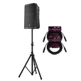 Electro Voice ELX200 12P 12 Inch Powered Loudspeaker and Speaker Stand Bundle