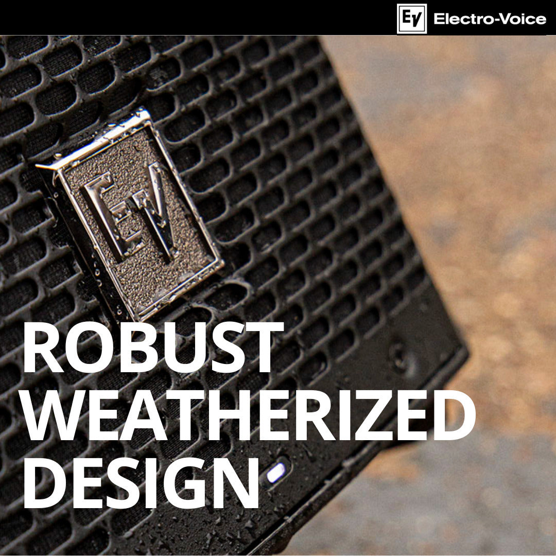 Electro-Voice Everse 8 8 Inch Compact 2 Way Black Loudspeaker Bundle