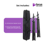 Focus Pro Audio All-Aluminum Speaker Stand Pack