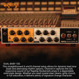 Orange Dual Baby 100 White Guitar Head and PPC112 60W Cabinet Bundle