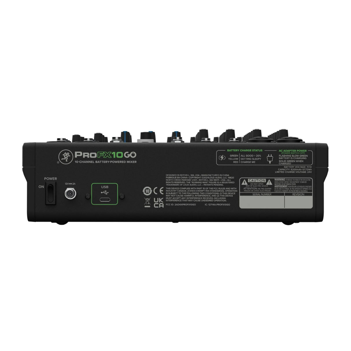Mackie ProFX10 GO Battery Powered 10 Channel Analog Audio Mixer with Bluetooth
