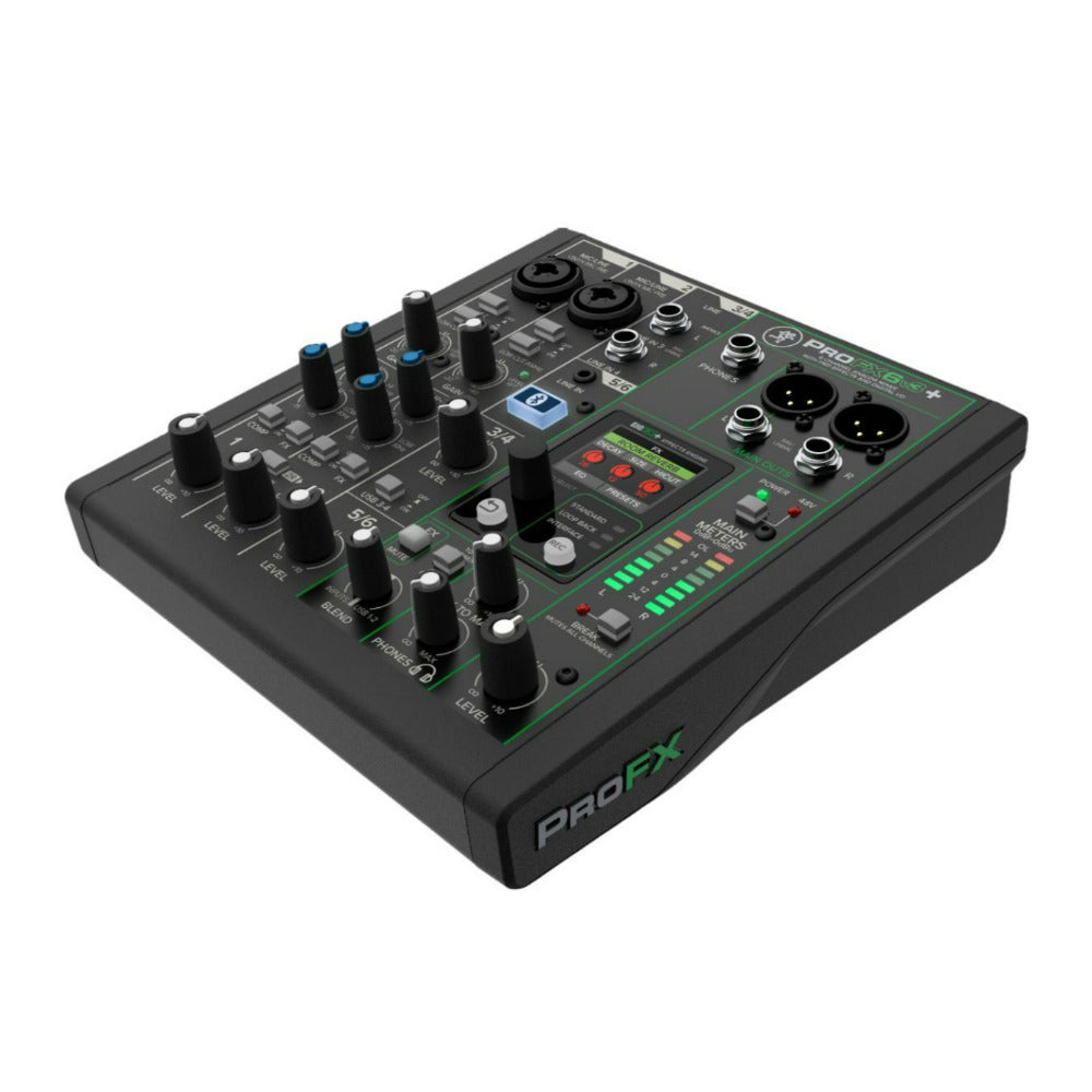 Mackie ProFX6v3 Plus 6 Channel Bluetooth Black Analog Mixer with Enhanced FX