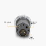 Samson Q2U USB and XLR Handheld Pink Dynamic Microphone and Headphones Bundle