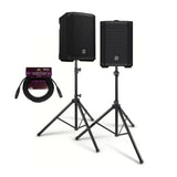 Electro Voice EVERSE 8 8 Inch Battery Powered Black 2 Pack Loudspeaker Bundle