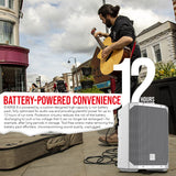 Electro Voice EVERSE 8 8 Inch Battery Powered White 2 Pack Loudspeaker Bundle