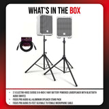 Electro Voice EVERSE 8 8 Inch Battery Powered White 2 Pack Loudspeaker Bundle