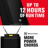 Electro-Voice EVERSE 12 12 Inch Battery Powered Black Loudspeaker Bundle