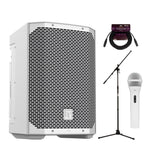 Electro-Voice EVERSE 8 8 Inch 2 Way Battery Powered White Loudspeaker Bundle