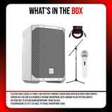 Electro-Voice EVERSE 8 8 Inch 2 Way Battery Powered White Loudspeaker Bundle