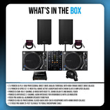 Pioneer DJ PLX 1000 2 Pack Analog Turntable and DJ Mixer Bundle