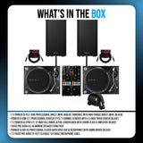 Pioneer DJ PLX 1000 2 Pack Analog Turntable and Mixer for Serato DJ Bundle