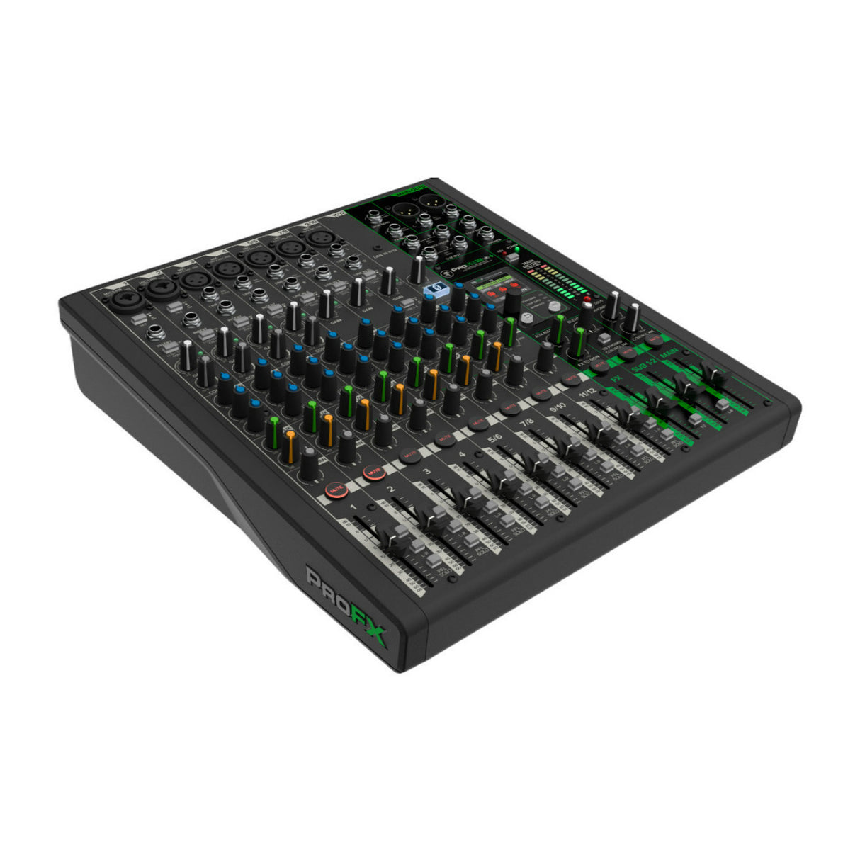 Mackie ProFX12v3 Plus 12 Channel Bluetooth Black Analog Mixer with Enhanced FX