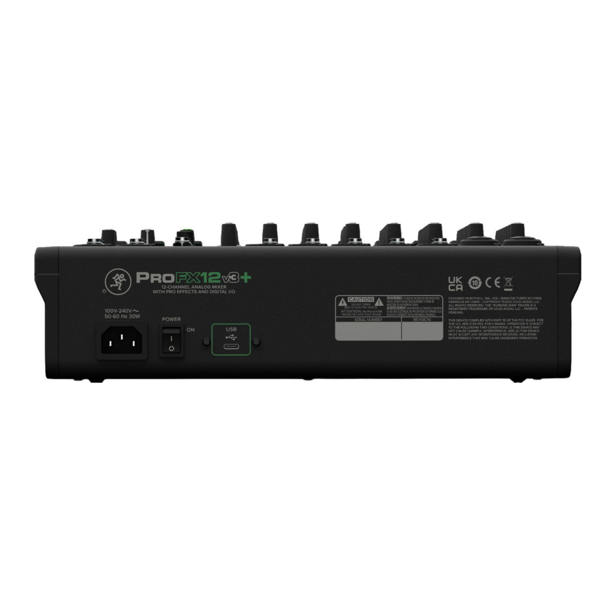 Mackie ProFX12v3 Plus 12 Channel Bluetooth Black Analog Mixer with Enhanced FX