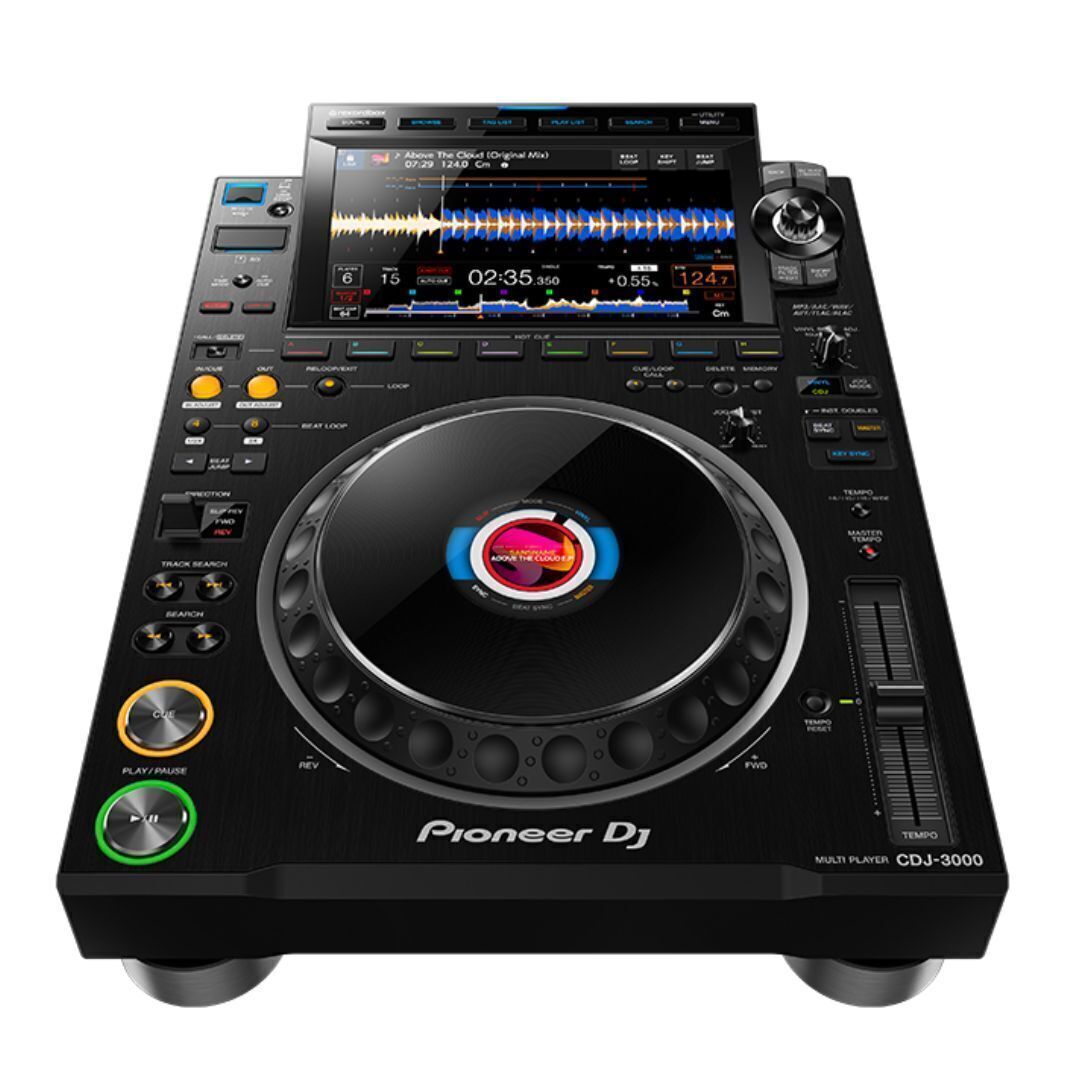 Pioneer DJ CDJ 3000 Professional Black DJ Multi Player 2 Pack with Mixer Bundle