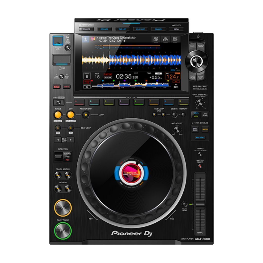 Pioneer DJ CDJ 3000 Professional Black DJ Multi Player 2 Pack with Mixer Bundle