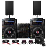 Pioneer DJ CDJ 3000 Professional DJ Black Multi Player 2 Pack with Mixer Bundle