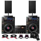 Pioneer DJ CDJ 3000 Professional DJ Black Multi Player 2 Pack with Mixer Bundle