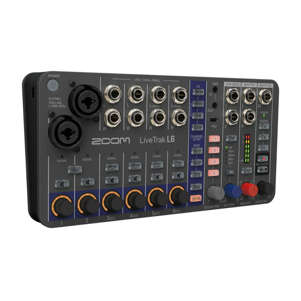 Zoom LiveTrak L6 10 Track Digital Mixer and Recorder with MIDI Connectivity