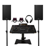 Pioneer DJ OPUS QUAD 4 Deck and 4 Channel Professional Black DJ System Bundle