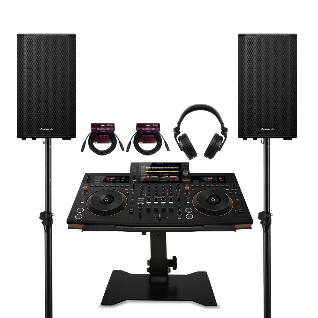 Pioneer DJ OPUS QUAD 4 Deck and 4 Channel Professional Black DJ System Bundle