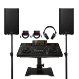 Pioneer DJ OPUS QUAD 4 Deck and 4 Channel Professional Black DJ System Bundle