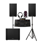 Pioneer DJ OPUS QUAD 4 Deck and 4 Channel Professional Black DJ System Bundle