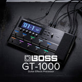 BOSS GT 1000 Guitar Multi Effects Processor with Case and Guitar Cable Bundle