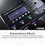BOSS GT 1000 Guitar Multi Effects Processor with Case and Guitar Cable Bundle