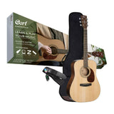 Cort 6 String Right Handed Earth60 Open Pore Acoustic Guitar Starter Pack