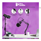 Samson Q2U USB and XLR Handheld Pink Dynamic Microphone and Shock Mount Bundle