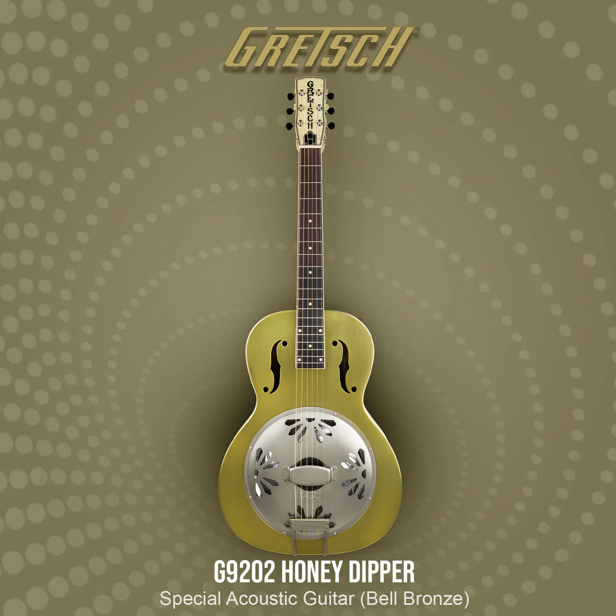 Gretsch G9202 Honey Dipper Special Bell Bronze Guitar and Brown Gig Bag Bundle