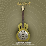 Gretsch G9202 Honey Dipper Special Bell Bronze Guitar and Brown Gig Bag Bundle