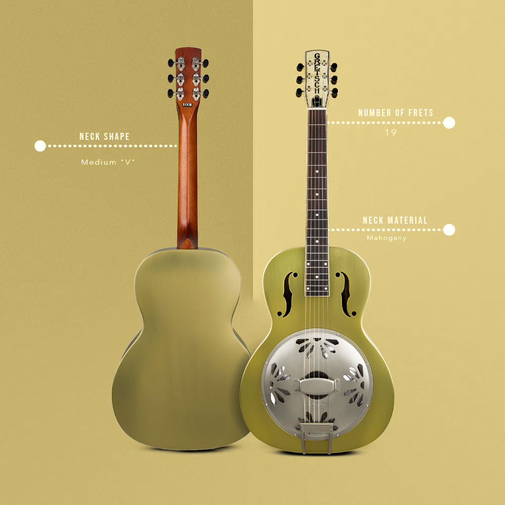 Gretsch G9202 Honey Dipper Special Bell Bronze Guitar and Brown Gig Bag Bundle